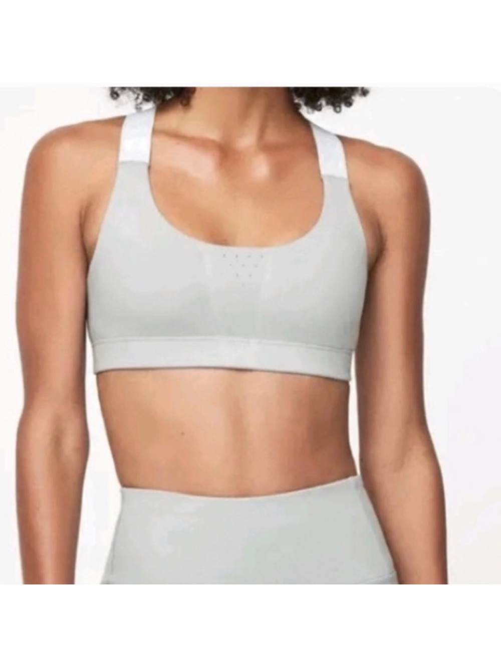 Figs Sports Bra Size Women’s Large Color Light Gray ** NO PADS**